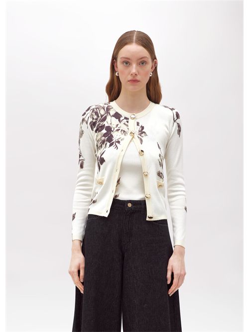 Cardigan e top con stampa a fiori BLUGIRL BLUMARINE | RF5069MAB01/P9086